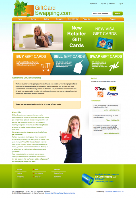 Main image/screenshot for Gift Card Swapping