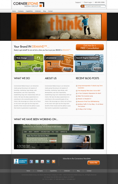 Main image/screenshot for Cornerstone Media Group